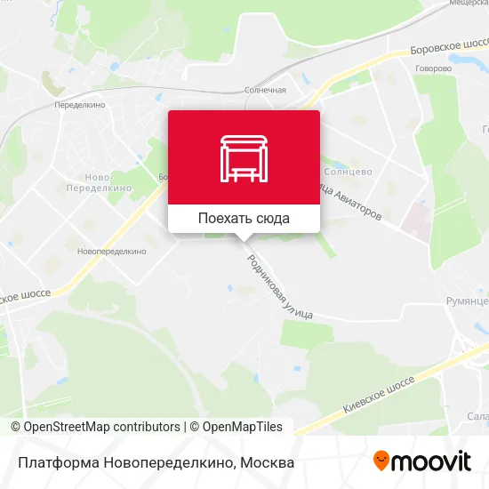 Карта Платформа Новопеределкино