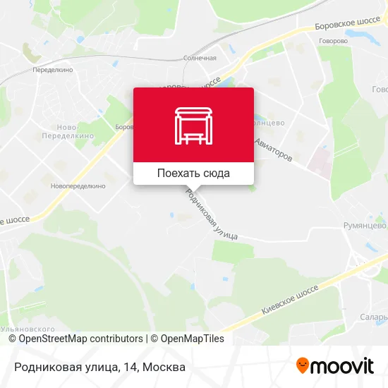 Карта Родниковая улица, 14