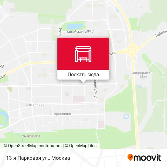 Карта 13-я Парковая ул.
