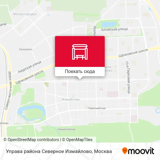 Карта Управа района Северное Измайлово