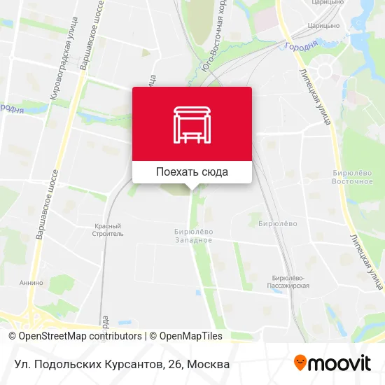 Карта Ул. Подольских Курсантов, 26