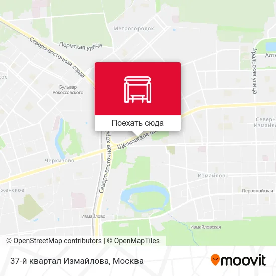 Карта 37-й квартал Измайлова