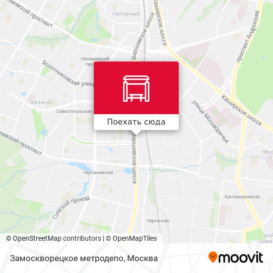 Карта Замоскворецкое метродепо