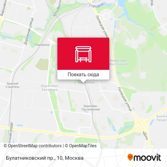 Карта Булатниковский пр., 10