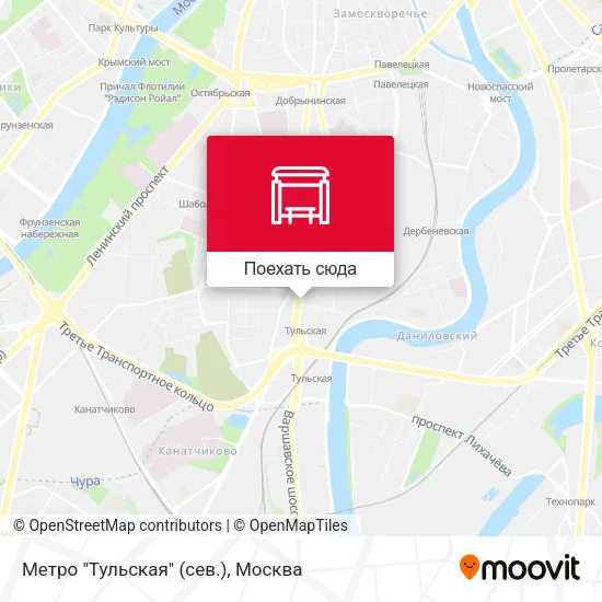 Карта Метро "Тульская" (сев.)