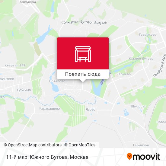 Карта 11-й мкр. Южного Бутова