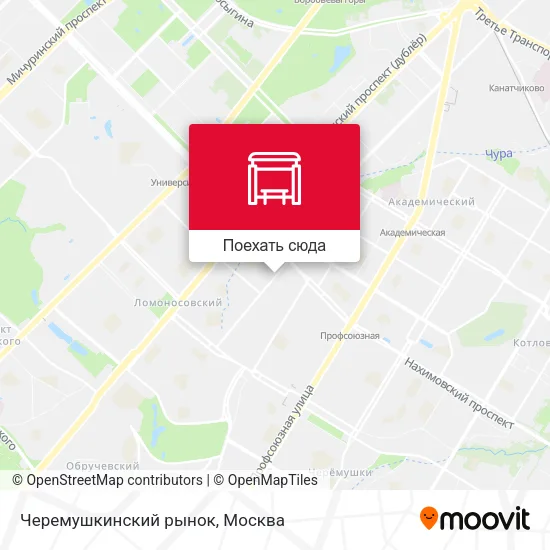 Карта Черемушкинский рынок