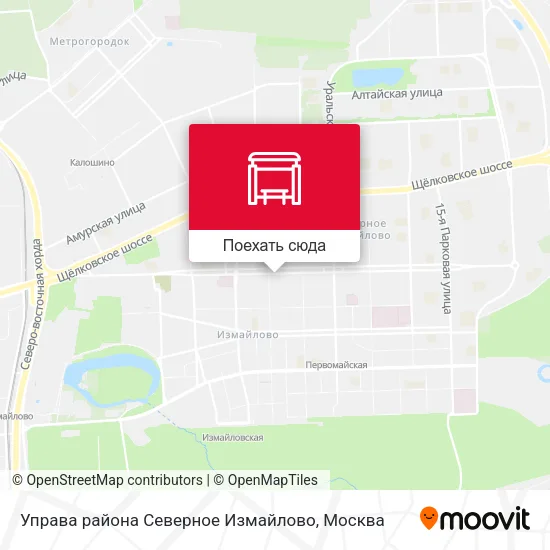 Карта Управа района Северное Измайлово