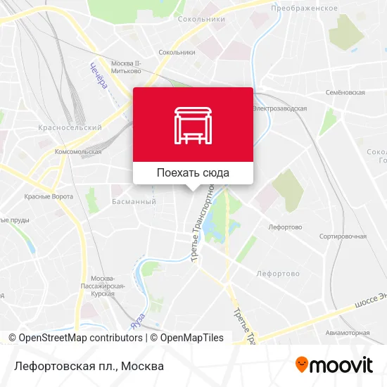 Карта Лефортовская пл.