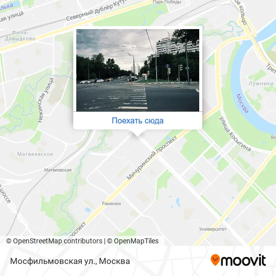 Карта Мосфильмовская ул.