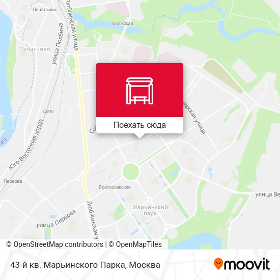 Карта 43-й кв. Марьинского Парка