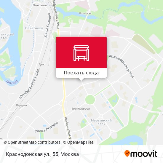 Карта Краснодонская ул., 55