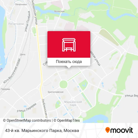 Карта 43-й кв. Марьинского Парка
