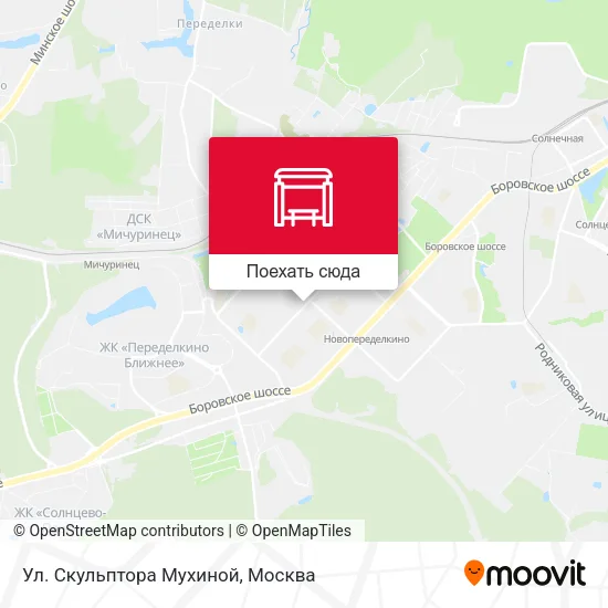 Карта Ул. Скульптора Мухиной