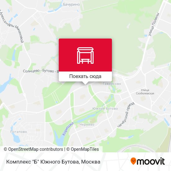 Карта Комплекс "Б" Южного Бутова