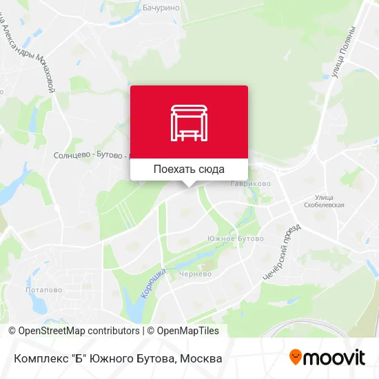 Карта Комплекс "Б" Южного Бутова
