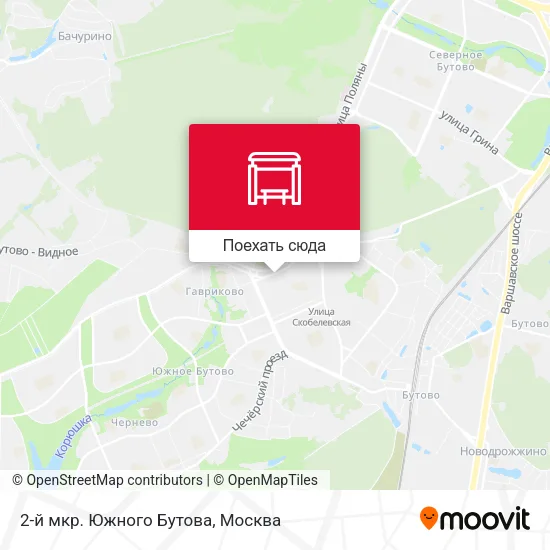 Карта 2-й мкр. Южного Бутова