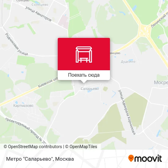 Карта Метро "Саларьево"