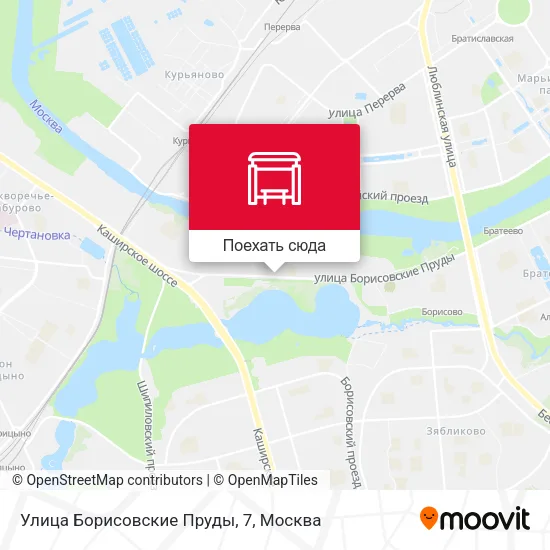 Карта Улица Борисовские Пруды, 7
