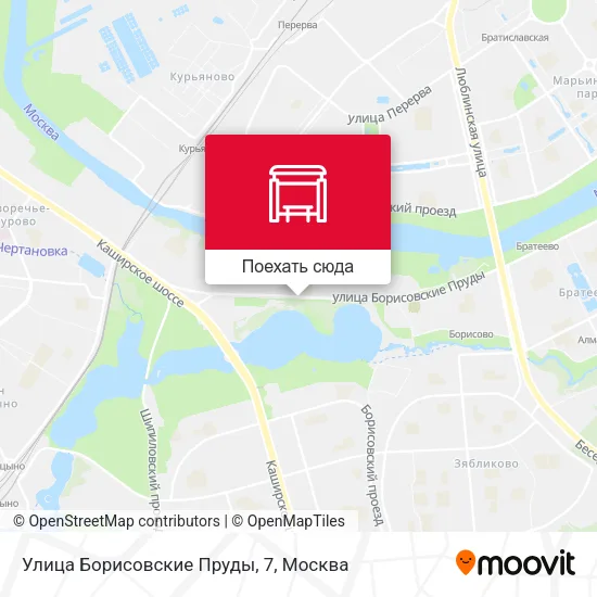 Карта Улица Борисовские Пруды, 7