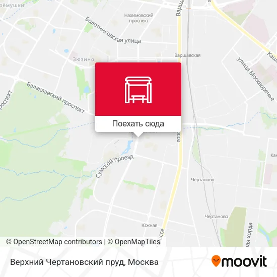 Карта Верхний Чертановский пруд