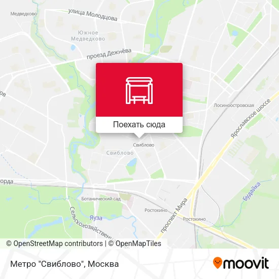 Карта Метро "Свиблово"