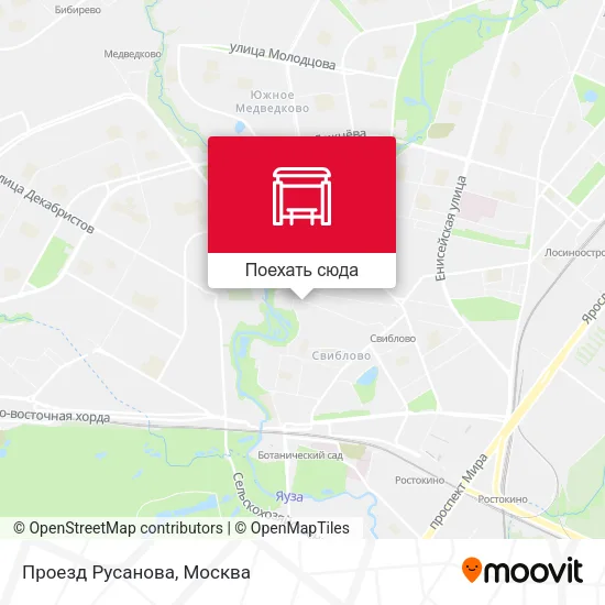 Карта Проезд Русанова