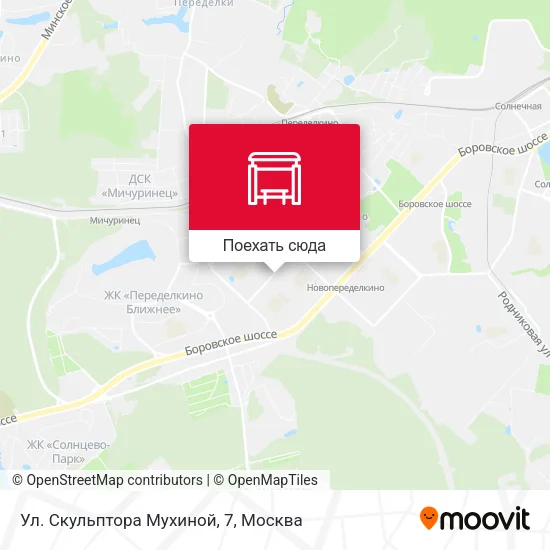 Карта Ул. Скульптора Мухиной, 7