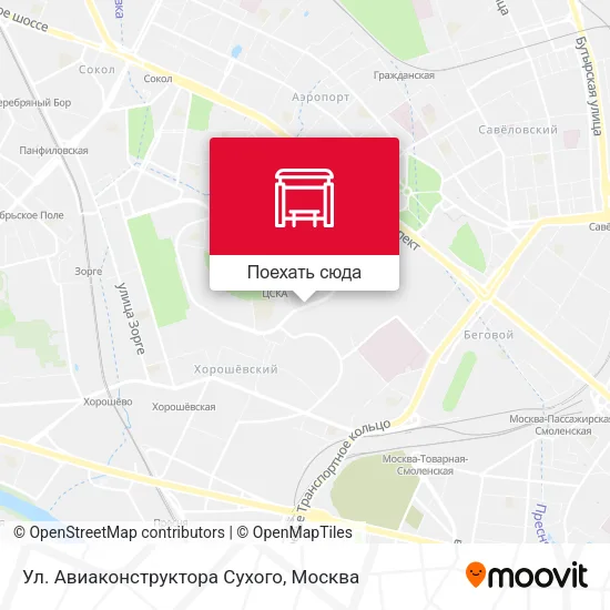 Карта Ул. Авиаконструктора Сухого