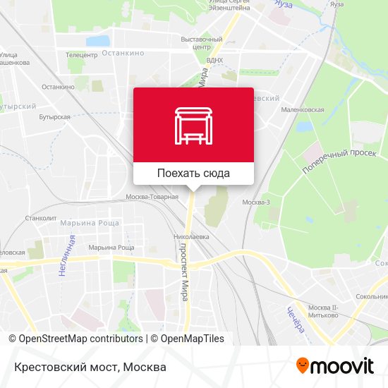 Карта Крестовский мост