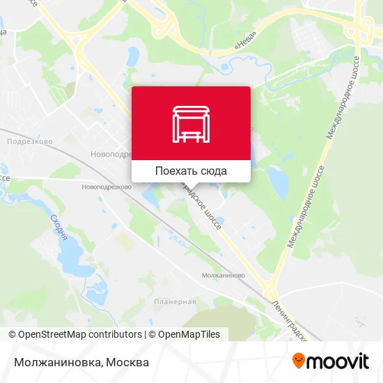 Карта Молжаниновка