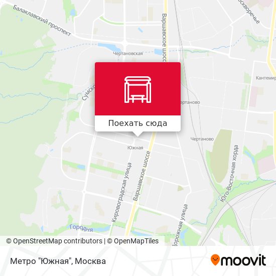 Карта Метро "Южная"