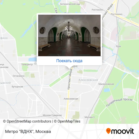 Карта Метро "ВДНХ"