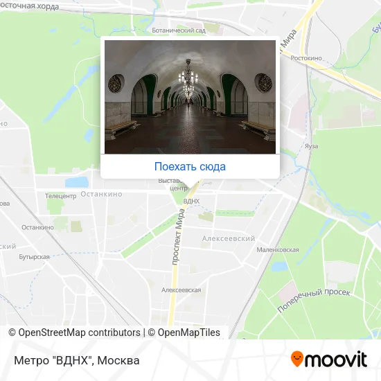 Карта Метро "ВДНХ"