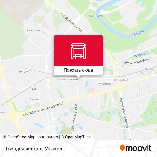 Карта Гвардейская ул.
