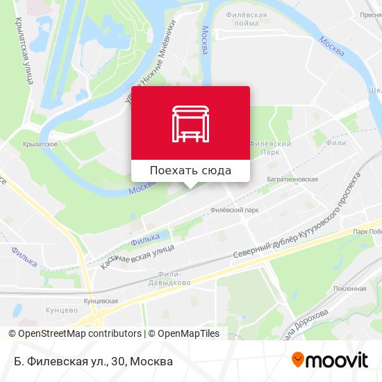 Карта Б. Филевская ул., 30
