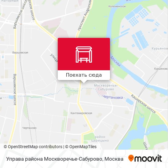 Карта Управа района Москворечье-Сабурово