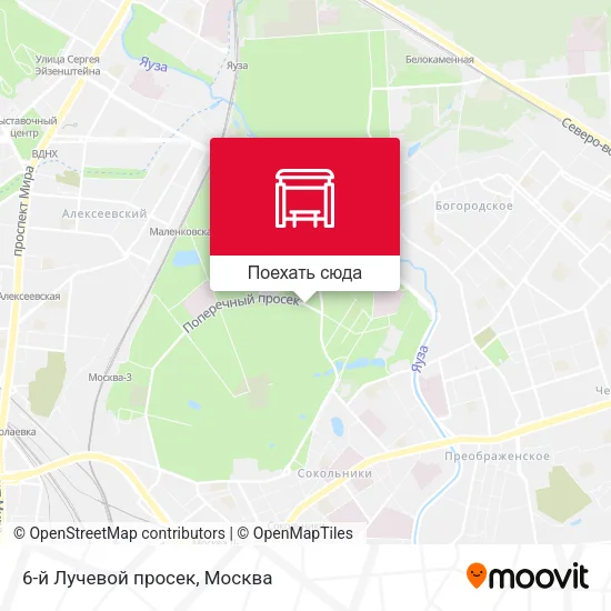 Карта 6-й Лучевой просек
