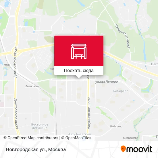 Карта Новгородская ул.