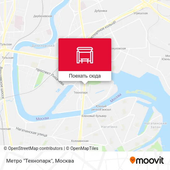 Карта Метро "Технопарк"