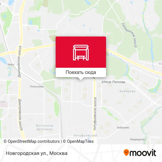 Карта Новгородская ул.