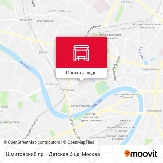 Карта Шмитовский пр. - Детская б-ца
