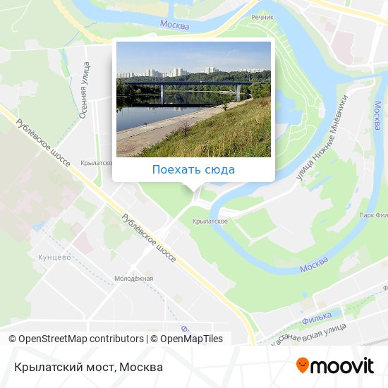 Карта Крылатский мост