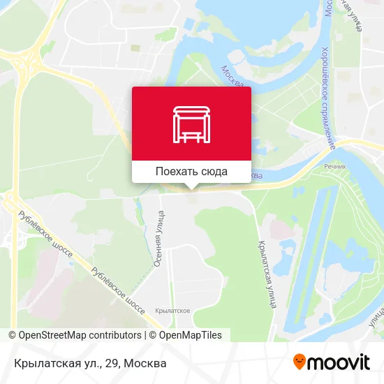 Карта Крылатская ул., 29