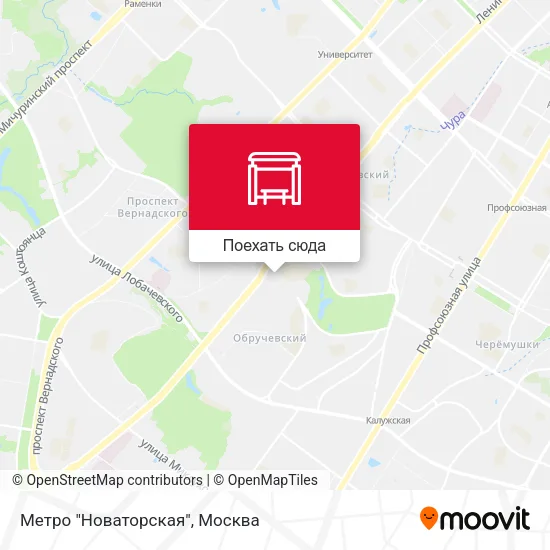 Карта Метро "Новаторская"
