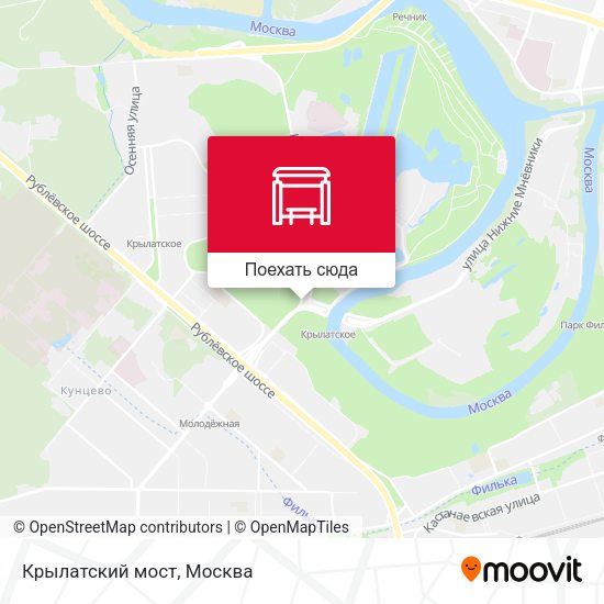 Карта Крылатский мост
