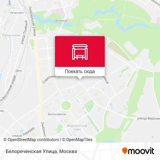 Карта Белореченская Улица