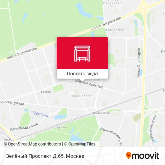 Карта Зелёный Проспект Д.65