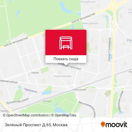 Карта Зелёный Проспект Д.65