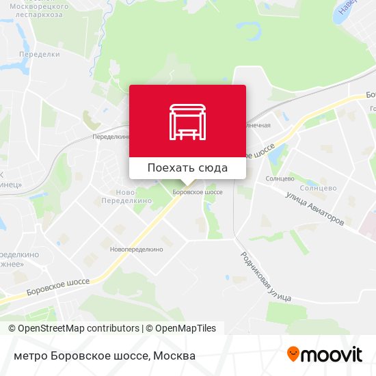 Карта метро Боровское шоссе